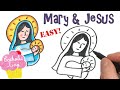 How To Draw Mary And Jesus Nativity