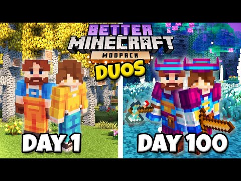 We Survived 100 Days in Duo Better Minecraft