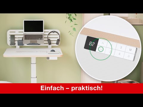 Artikelvideo 1 für AKTION: LEITZ Ergo elektrisch höhenverstellbarer Schreibtisch weiß rechteckig, A-Fuß-Gestell weiß 80,0 x 60,0 cm mit 25 Euro CashBack, Artikelnummer 401487