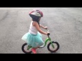 Lorelei on the balance bike