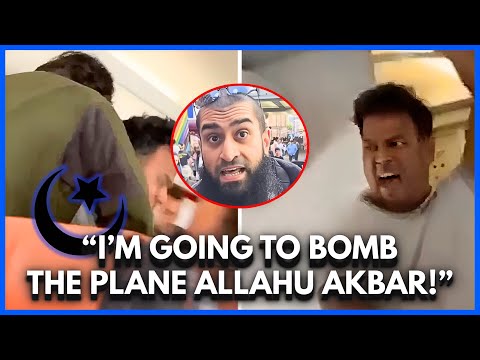 Islamist Threatens To B*MB Plane Over America, Immediately Gets TACKLED!