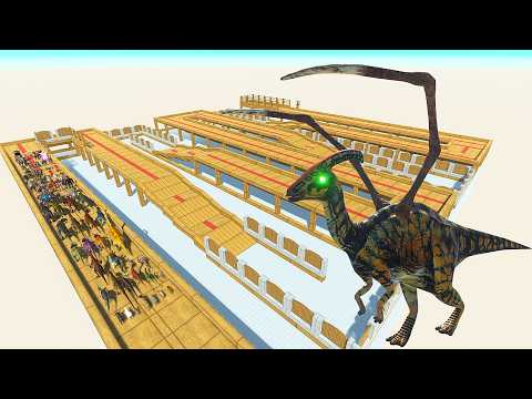 ESCAPE FROM ALIEN Parasaurolophus - Animal Revolt Battle Simulator - ARBS