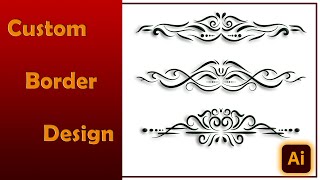 How to design border elements using custom brushes in Adobe illustrator cc | tutorial