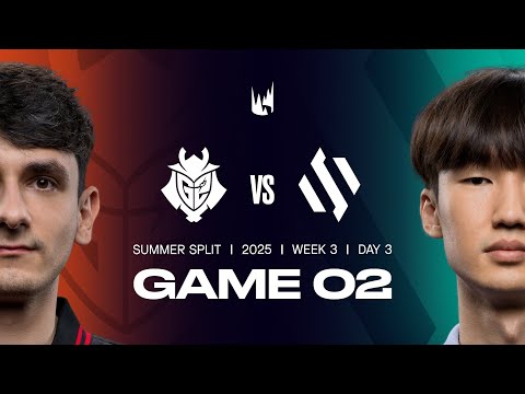 G2 v BDS | 2025 LEC Summer | Week 3 Day 3 | G2 Esports vs. Team BDS Game 2