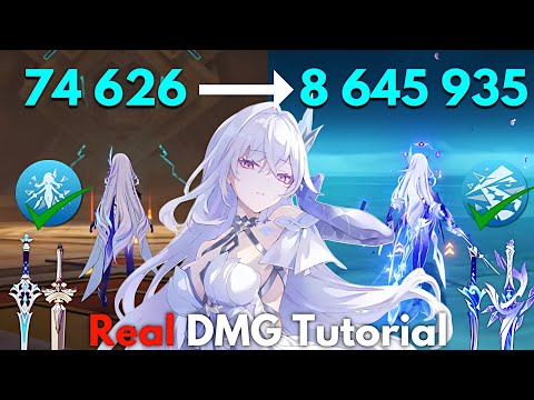 C0 SKIRK 8.6M Real DMG Tutorial!! Increase Her DMG Genshin Impact