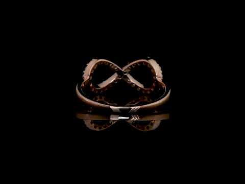 Diamond Studded Infinity Ring in 14K/18K Gold
