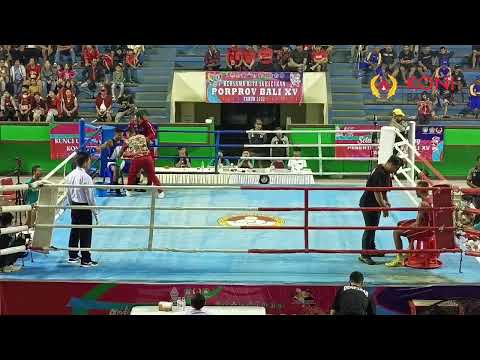 Final Tinju 63,5kg. Badung ( biru) 🆚 Denpasar( merah) porprov 2022/Denpasar/Kardika, arya.