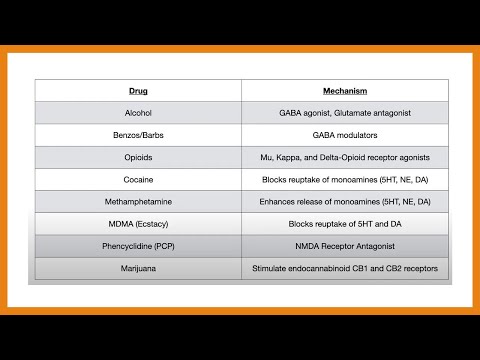 Drugs of Abuse (Mechanism, Intoxication, Withdrawal, & Associations)