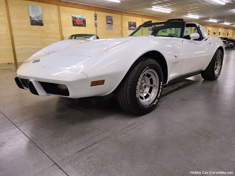 1978 White Corvette L82 4spd T Top For Sale Video