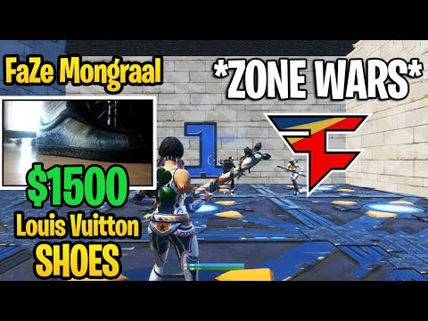 FaZe Mongraal *FLEXING* $1500 Louis Vuitton Shoes Playing Fortnite ZONE WARS With Benjyfishy & Mitro