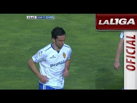 Gol de Hélder Postiga (1-0) en el Real Zaragoza - Athletic Club - HD