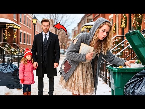 Milioner samotny ojciec spotkał bezdomną w Wigilię przy śmietniku… co ona powiedziała…