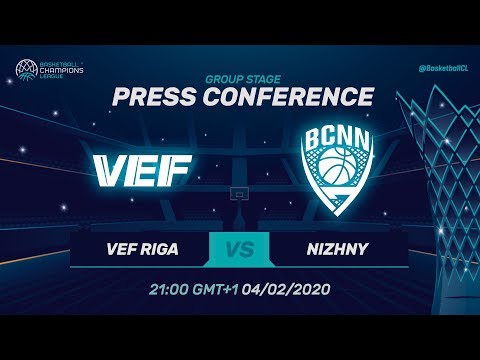 VEF Riga v Nizhny Novgorod - Press Conference - Basketball Champions League 2019-20