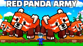 NOOB To PRO Using A RED PANDA ARMY for 24 Hours