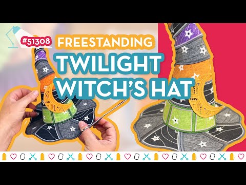 Spooky Halloween Embroidery: Freestanding Twilight Witch's Hat