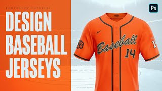 Design a Baseball jersey using a photoshop template