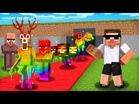 I Caught Rainbow Mobs with Doorbin in Minecraft..