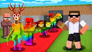 I Caught Rainbow Mobs with Doorbin in Minecraft..