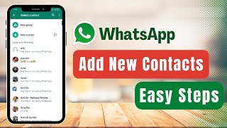 How to Add New Contacts to WhatsApp !! (iPhone/Android)