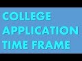 Senior Year College Application Time Frame Senior Year College Application Time Frame