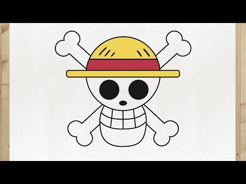 Comment dessiner LE LOGO DE ONE PIECE étape par étape et facilement
