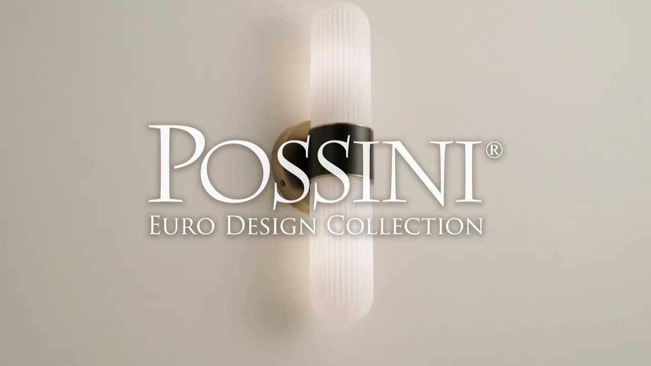 Video 1 Watch A Video About the Possini Euro Riegel Black Gold Fluted Glass 2 Light Wall Sconce