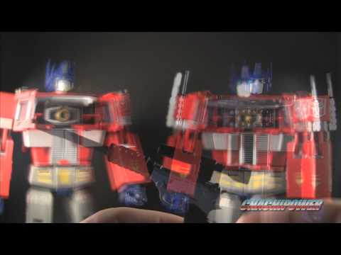 Transformers Takara Convoy MP-01L vs. Hasbro 20th Anniversary Masterpiece Optimus Prime