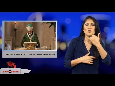Cardinal heckled during morning mass (ASL - 9.2.18)