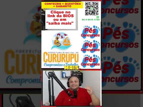Material exclusivo com mais de 80 questões para concurso em Cururupu Maranhão!
