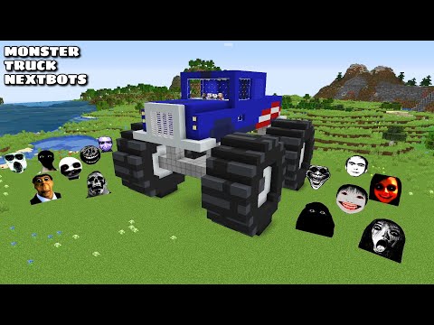 SURVIVAL MONSTER TRUCK WITH 100 NEXTBOTS in Minecraft - Gameplay - Coffin Meme