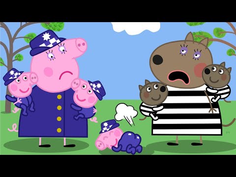 Mummy Pig Police and Mummy Dog Thief Funny Stories | Peppa Pig Funny Animation