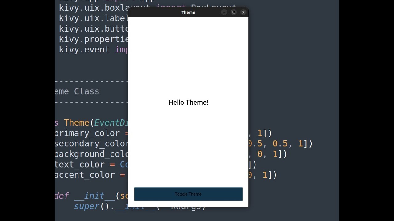 Theme Behaviour in Kivy #kivy #kivymd #python