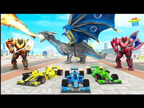 Car Robot Transformation || Flying Dragon Robot Transform || LA LA Games
