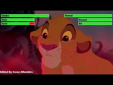 The Lion King (1994) Hyena Chase with healthbars