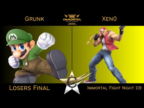 Immortal Fight Night 119 Losers Final - Grunk (Mario) vs Xen0 (Terry) Smash Ultimate - SSBU