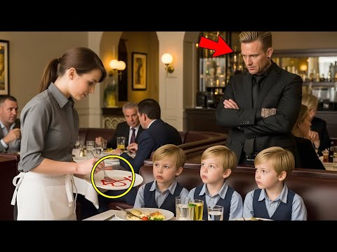 Los Trillizos del Mafioso No Hablaban, ¡Hasta que la Camarera Dejó una Marca en el Plato!