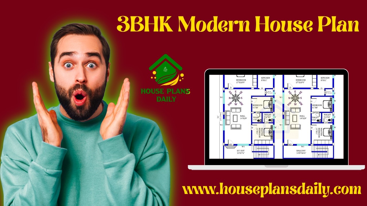 3BHK Modern House Plan