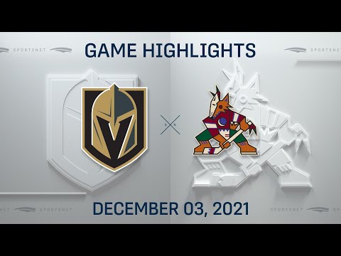 NHL Highlights | Golden Knights vs. Coyotes - Dec. 3, 2021
