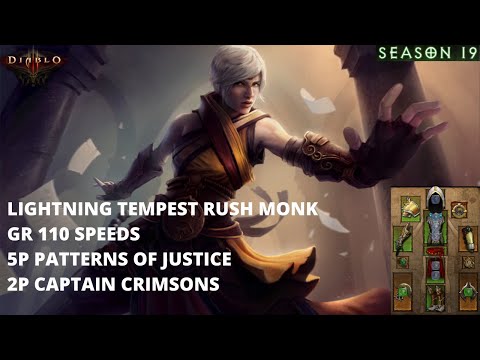 PoJ TEMPEST RUSH ELECTRIC FIELD MONK SPEED 110s (5P PoJ + 2P CAP CRIM) + AHK MACRO - DIABLO 3 S19