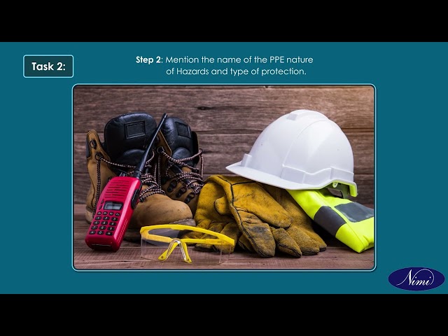 Demonstrate working height using PPE and take personal safety precautions