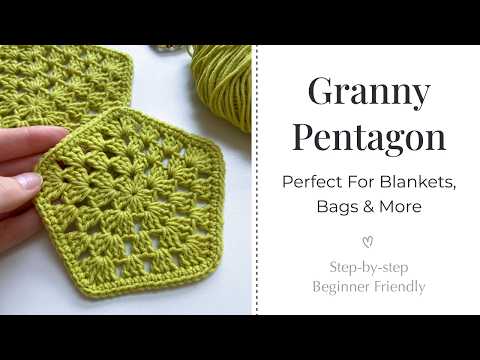 5-Sided Granny Square? Let's Crochet a Perfect Pentagon! 🌟