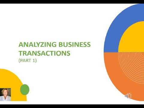 Introduction to Accounting: Analyzing Business transactions using the accounting equation (Part 1)