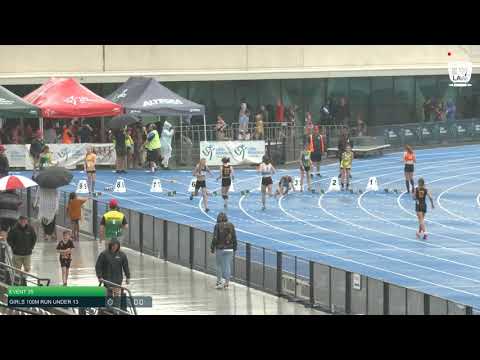 Girls Under 13 100m H7 - 2020 State Combined Events Championships // LAVicTV