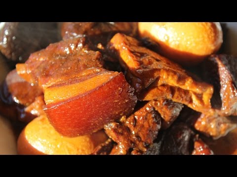 Caramel Pork Pot with Tofu and Eggs - Recipe Cooking With Morgane