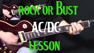 how to play &quot;Rock or Bust&quot; on guitar by AC/DC - rhythm guitar lesson