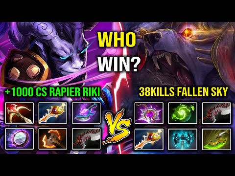 Battle of the Most OP Late Game Carry Between 38Kills Fallen Sky Ursa Vs 32Kills Rapier Riki DotA 2