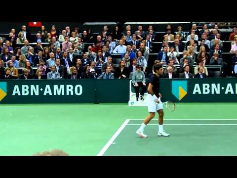 Roder Federer in the Rotterdam 2012 final.