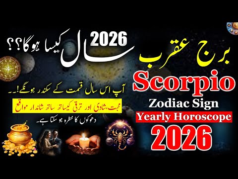 Scorpio Horoscope|Burj Akrb 2026 Kaisa hoga|Scorpio Zodiac sign Yearly Forecast|predictions|Astrolog