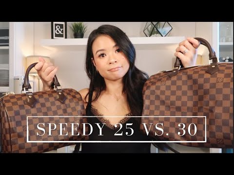 LV SPEEDY B 25 VS. 30 - WHICH WOULD WORK FOR YOU AS A DIAPER BAG? & WHAT FITS? | Irene Simply