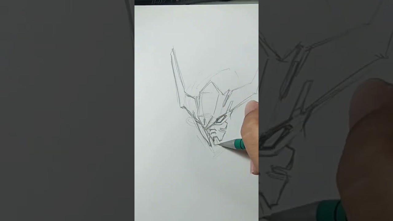 Sketching Gundam Barbatos head #fanart #anime #gundam #barbatos #gundamibo